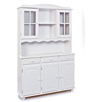 Inter Link Gabinete Madera Maciza lacada Natural 130 x 198 x 32-43 cm